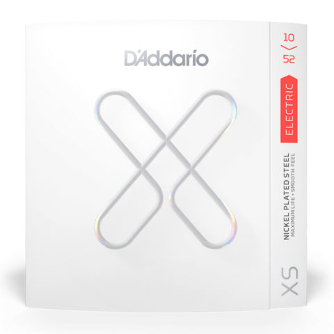 D'Addario XSE1052 XS Coated Nickel Wound Electric Guitar Strings, 10 - 52 Light Top/Heavy Bottom