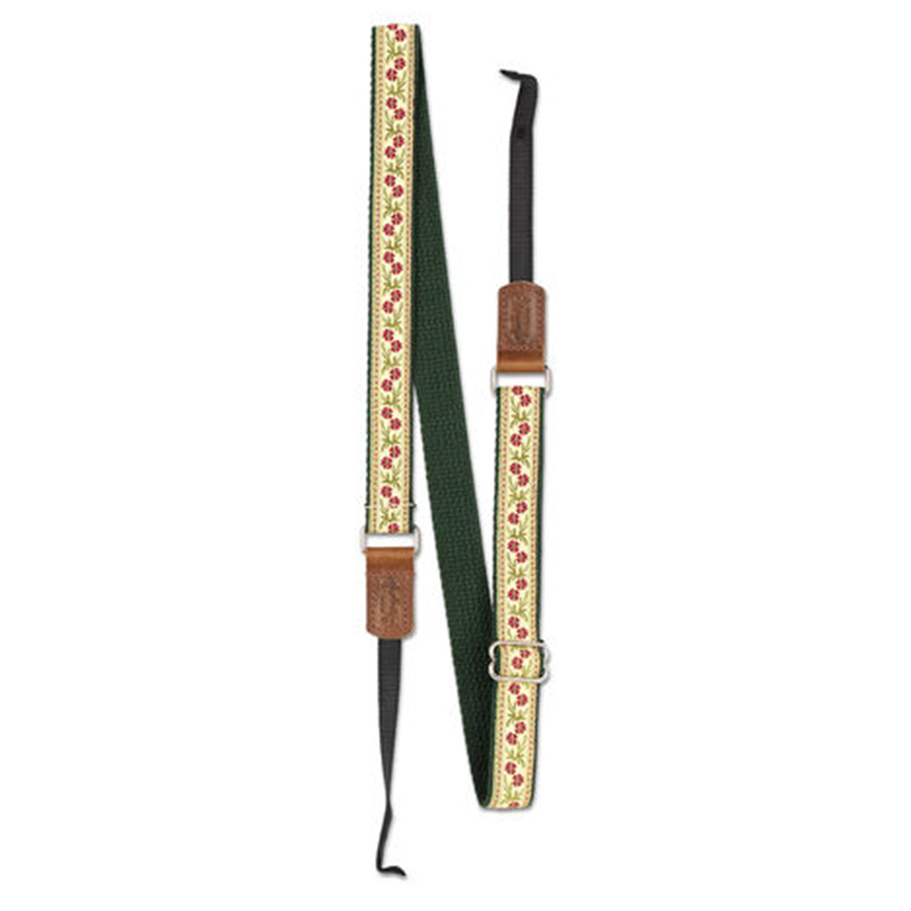 Martin Souldier Ukulele Strap, Forest Green/Petunia