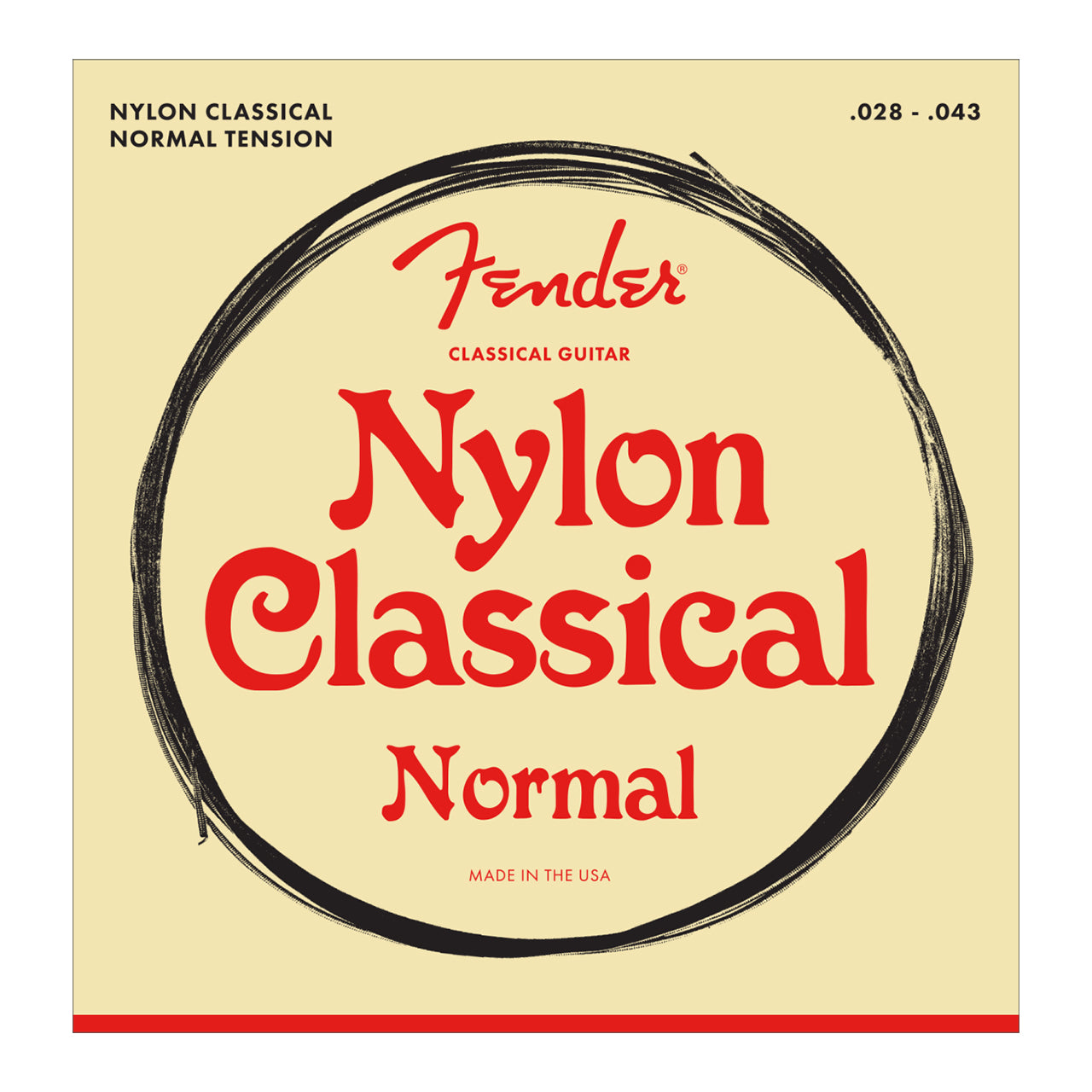 Fender Classical/Nylon Acoustic Guitar Strings, .028-.043