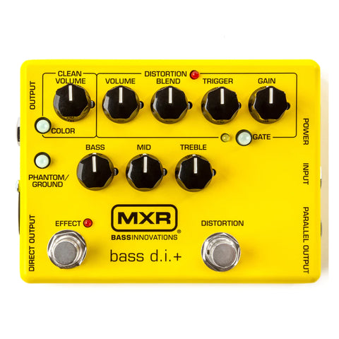 MXR M80 Bass DI+ Effects Pedal, Special Edition Yellow