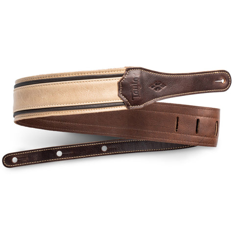 Taylor Reflections 2.5" Leather Guitar Strap, Spruce/Ebony