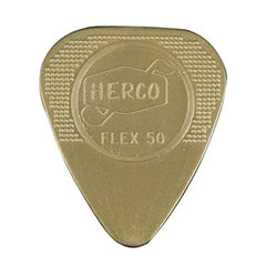 Dunlop Herco Flex 50 Medium 12-Pack Picks, Gold