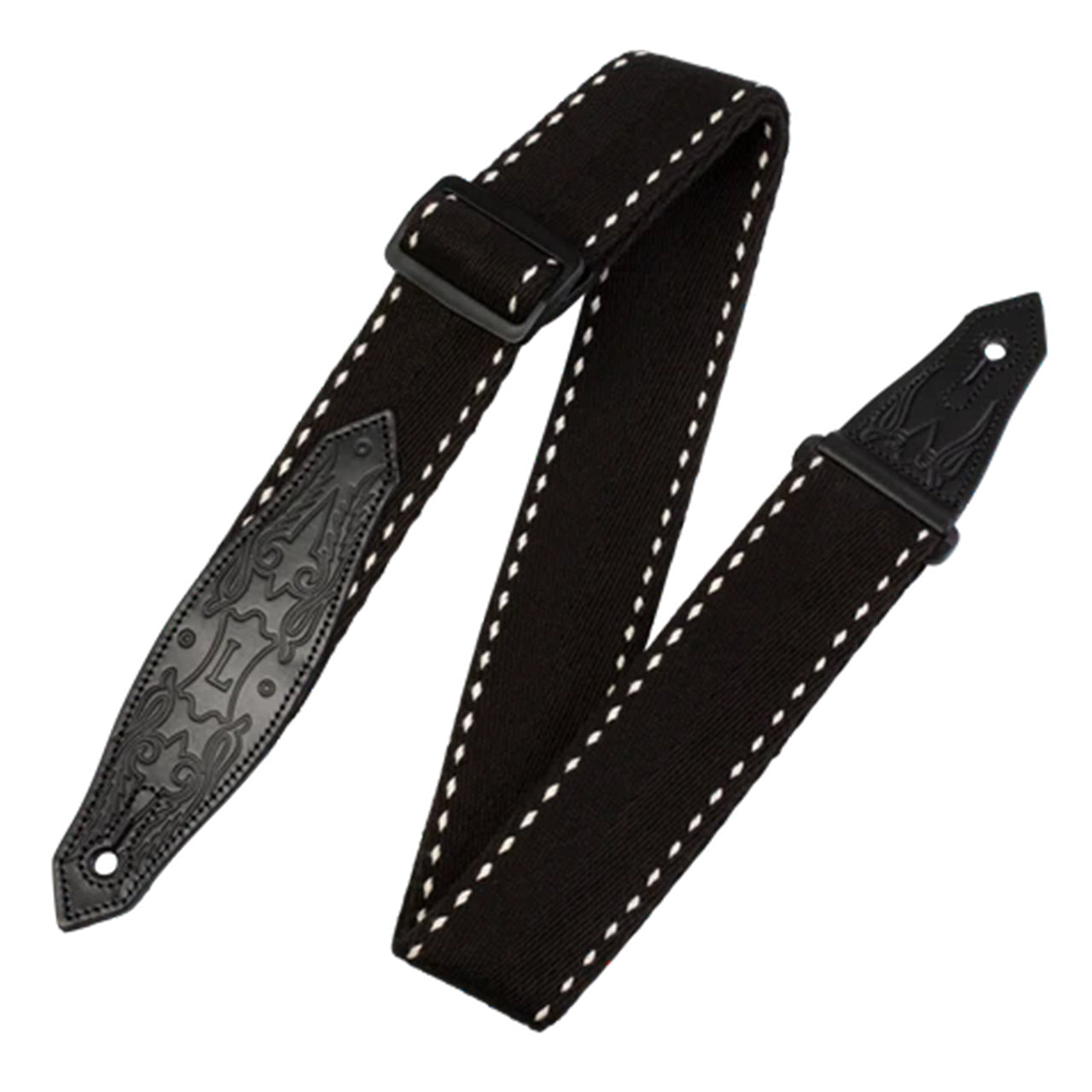 Levy's Cowboy Cotton Series 2" Guitar Strap, Black