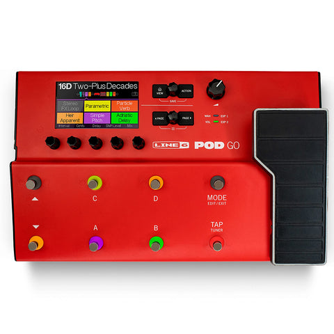 Line 6 POD Go Multi-Effects Pedal, Limited Edition Red