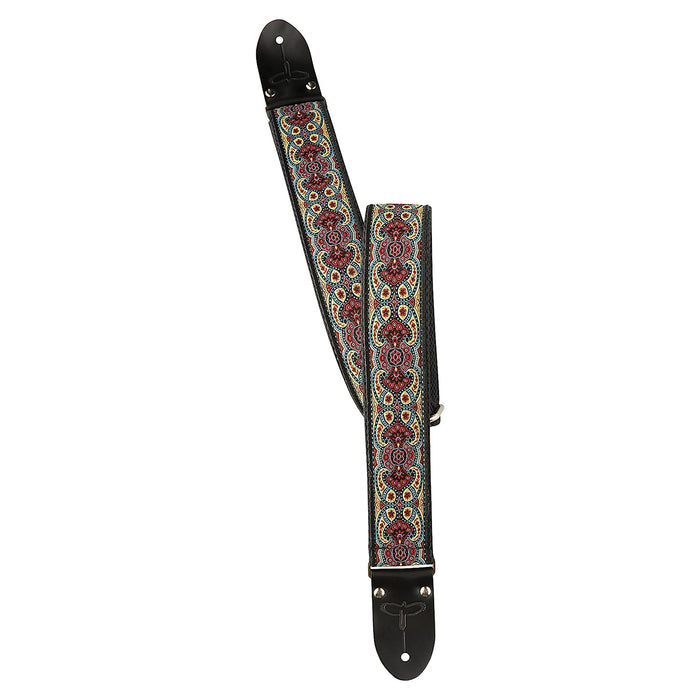 Paul Reed Smith 2" Wide Retro Jacquard Strap, Black & Red