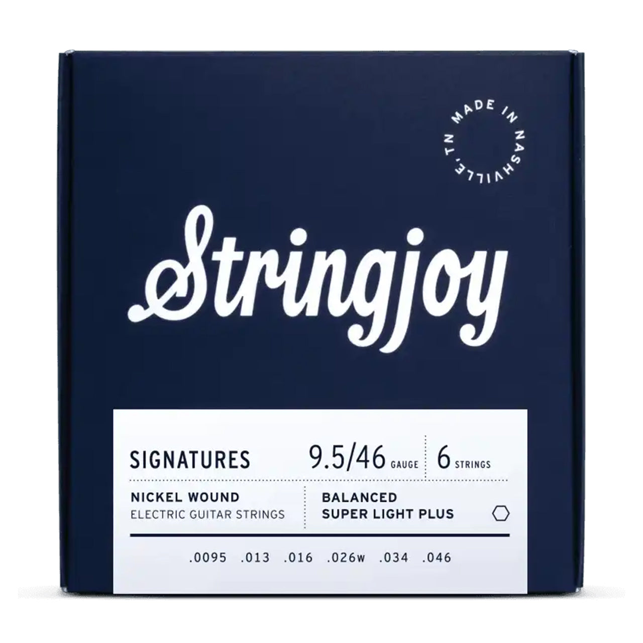 Stringjoy Signatures Balanced Super Light Plus Gauge Nickel Wound Electric Guitar Strings, 9.5-46