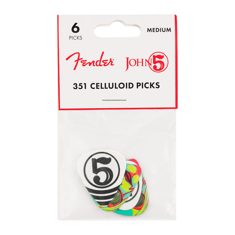Fender John 5 Celluloid Six Pick Pack