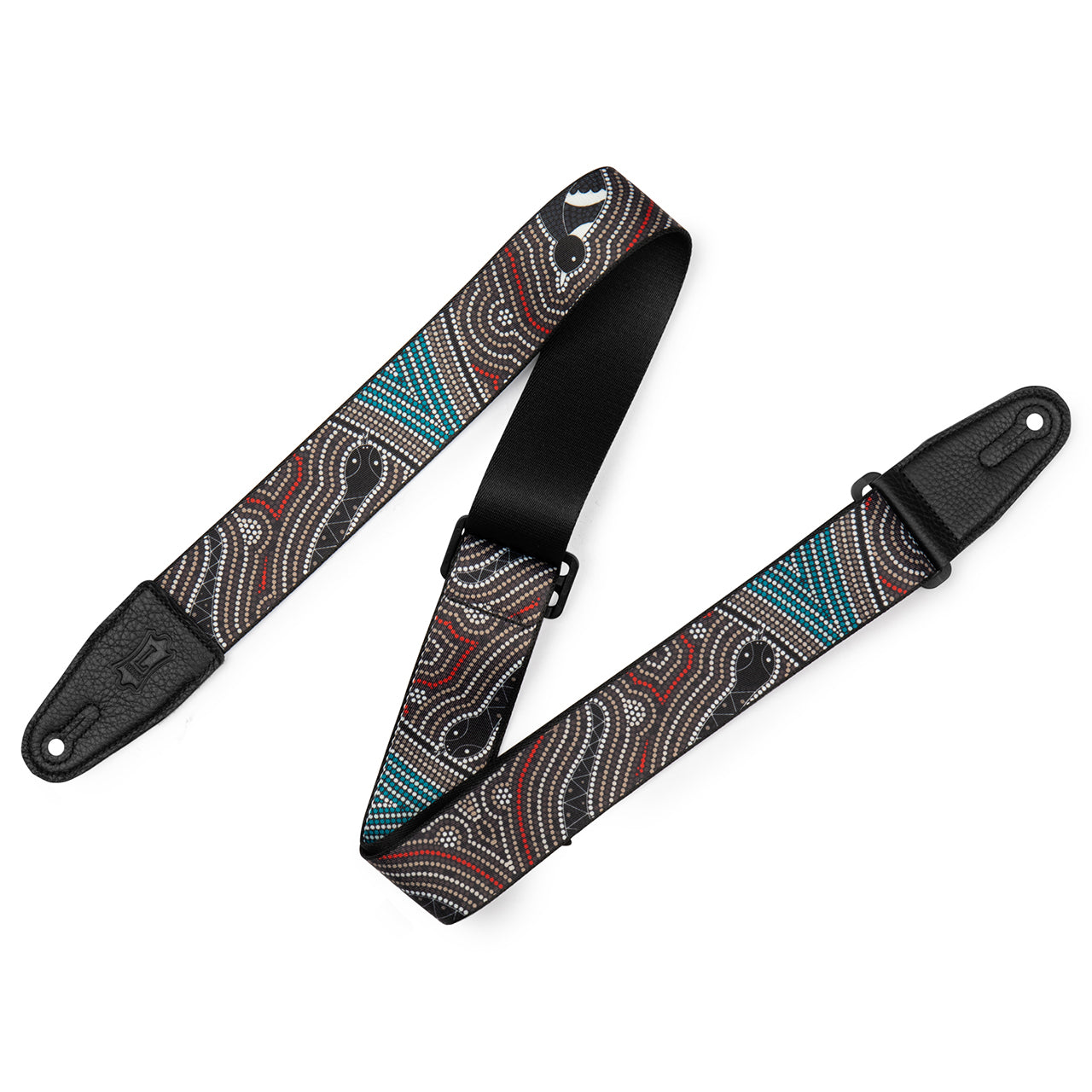 Levy's 2" Down Under Series Poly Guitar Strap, Bird and Snake