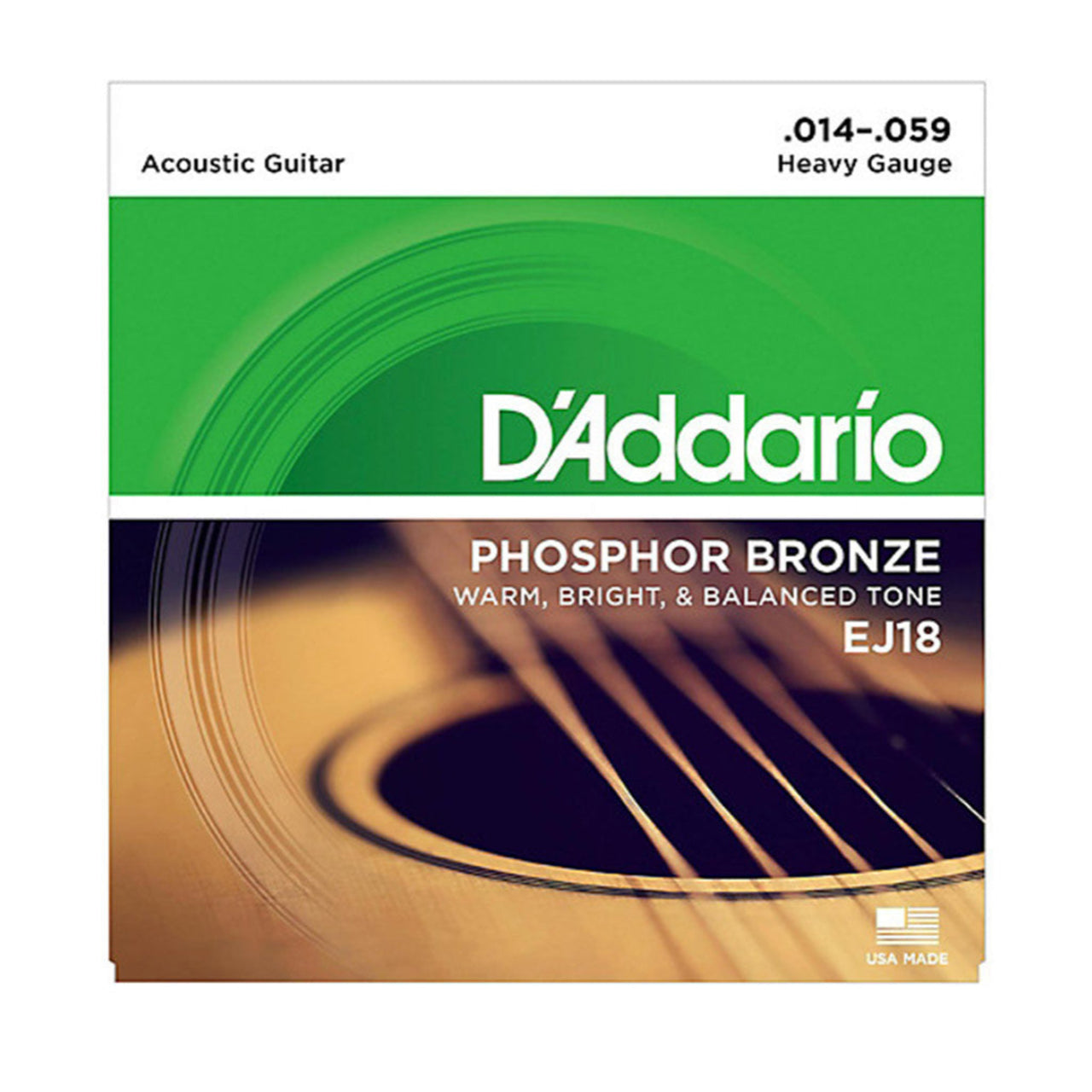 D'Addario EJ18 Phosphor Bronze, Heavy, 14-59