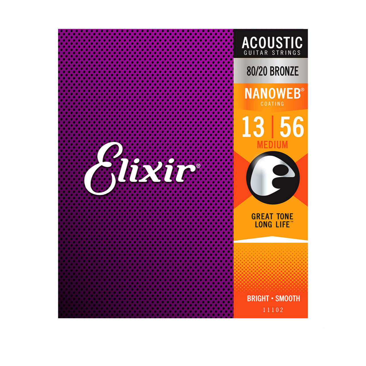 Elixir Medium Acoustic 80/20 Bronze with NANOWEB® Coating
