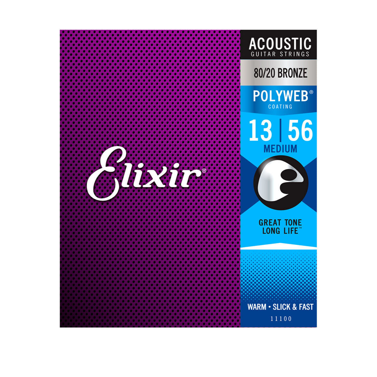 Elixir Medium Acoustic 80/20 Bronze with POLYWEB® Coating
