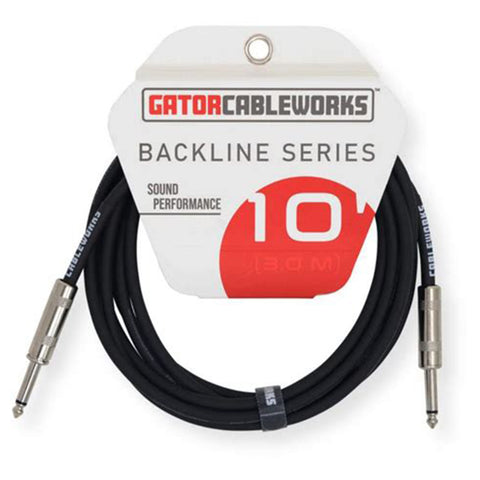 Gator Backline Series 10 Foot Strt To Strt Instrument Cable