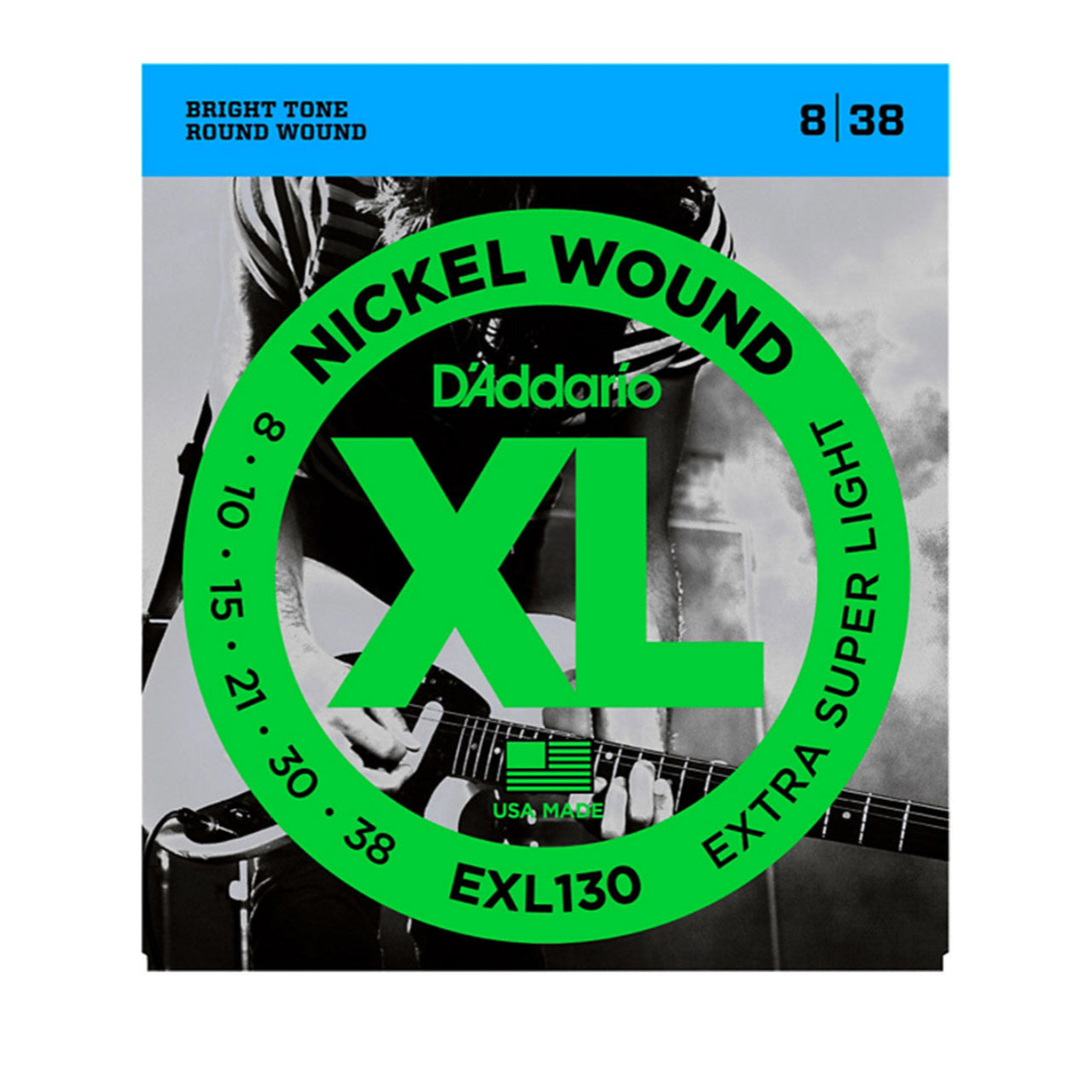 D'Addario EXL130 Nickel Wound, Extra-Super Light, 8-38