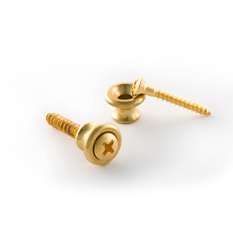 Gibson Strap Buttons Replacement 2-Pack, Brass
