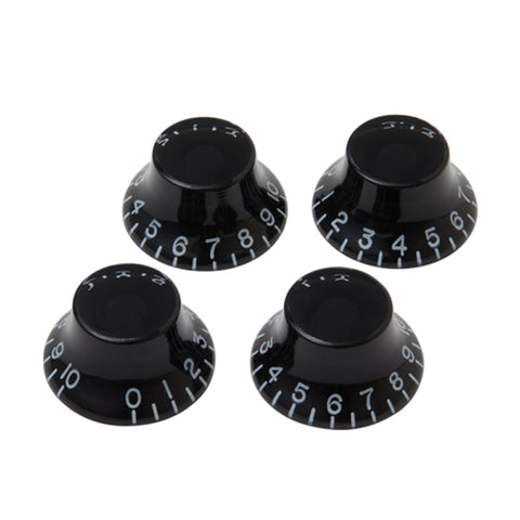 Gibson Top Hat Knobs Replacement 4-Pack, Black