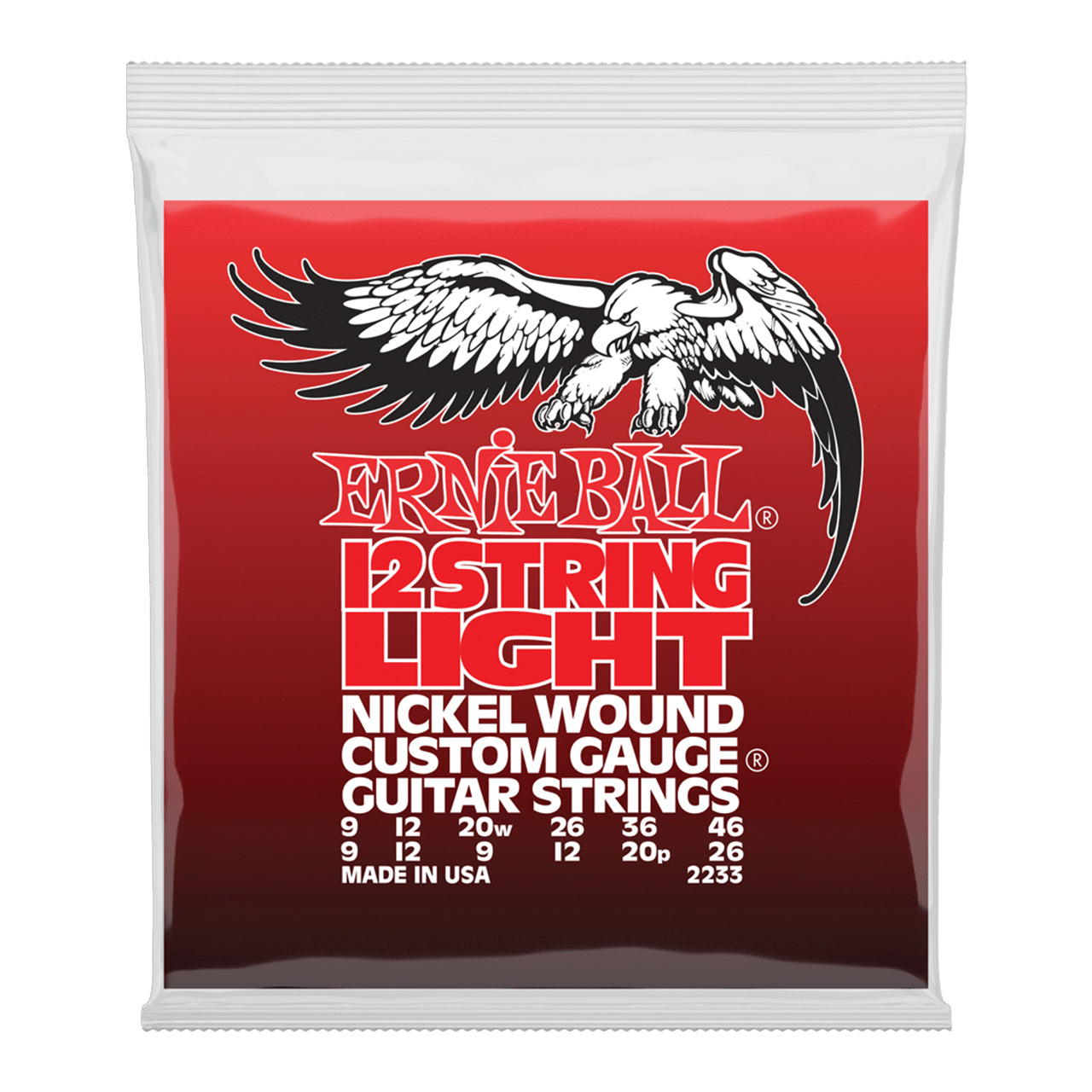 Ernie Ball Light Nickel Wound 12-String Electric Guitar Strings, 9-46