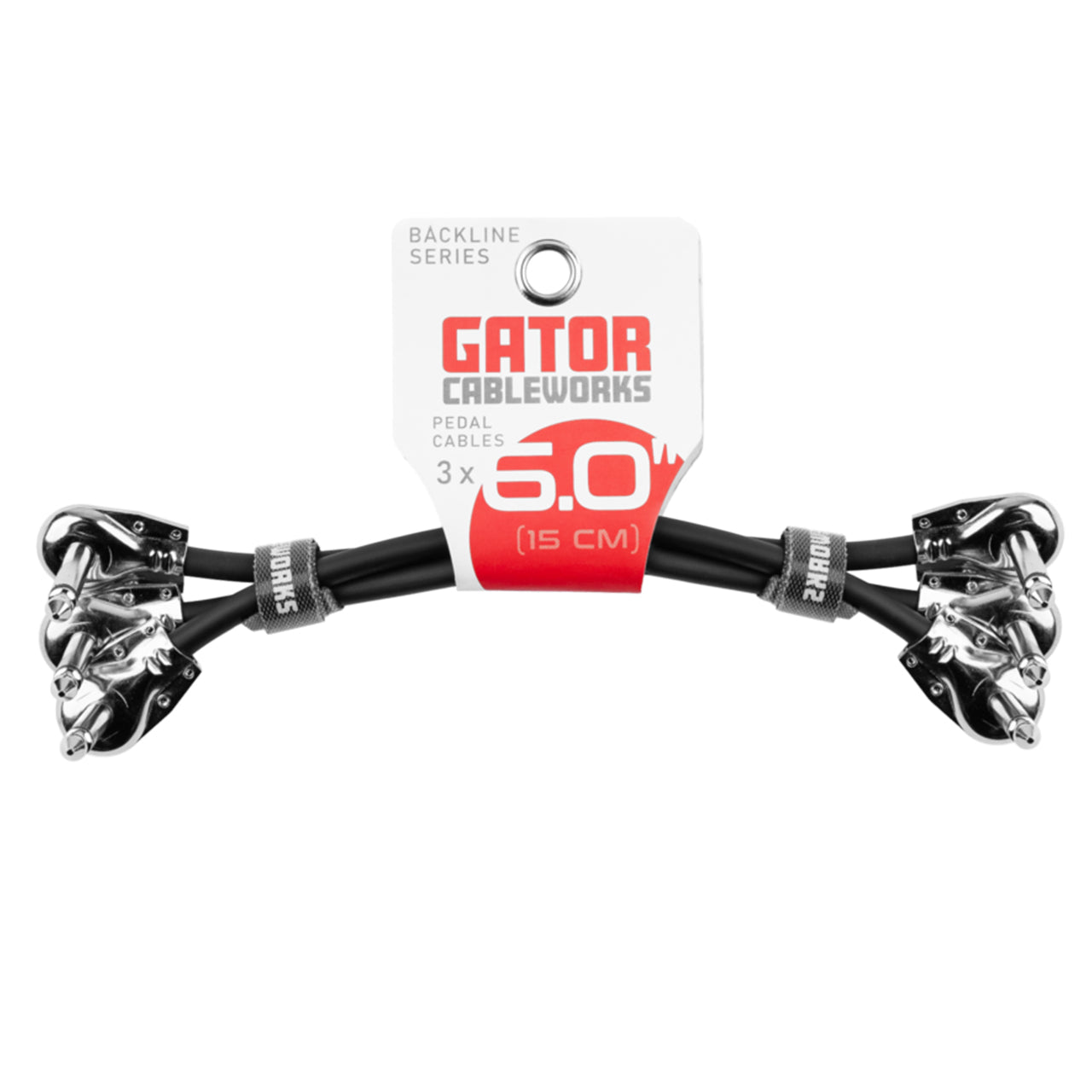 Gator Cableworks Backline Series GCWB-INS-6INRA3PK 6in RA to RA Patch Cable, 3-Pack