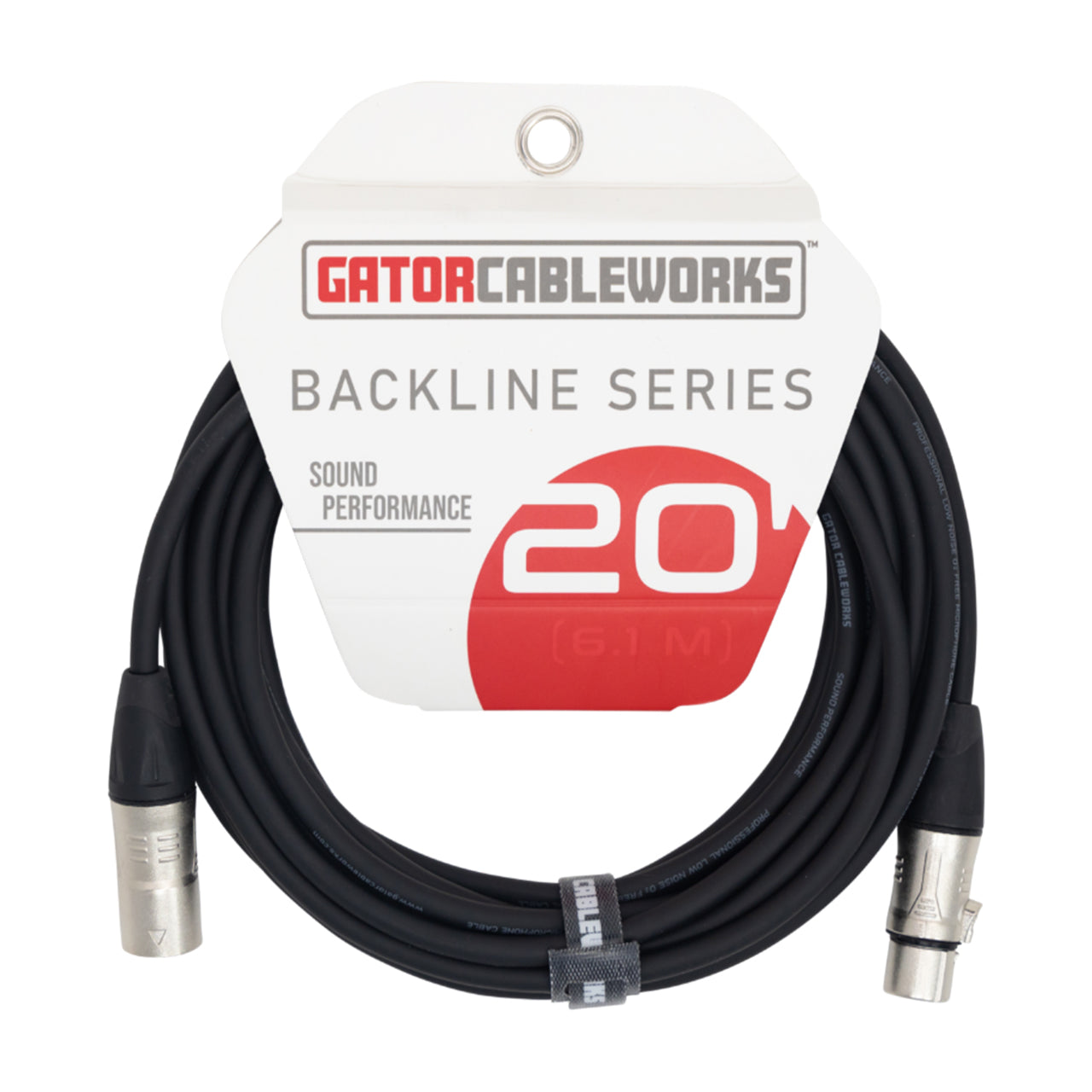Gator Cableworks Backline Series GCWB-XLR-20 20ft XLR Microphone Cable