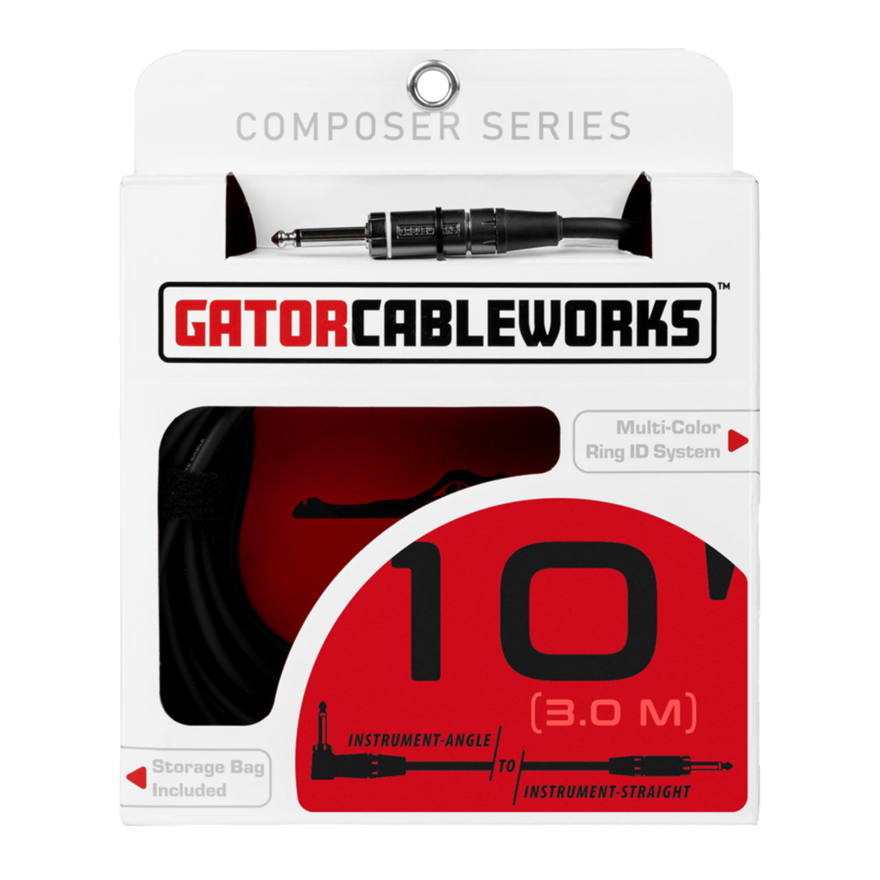 Gator Cableworks  Composer Series GCWC-INS-10 10ft Strt to Strt Instrument Cable