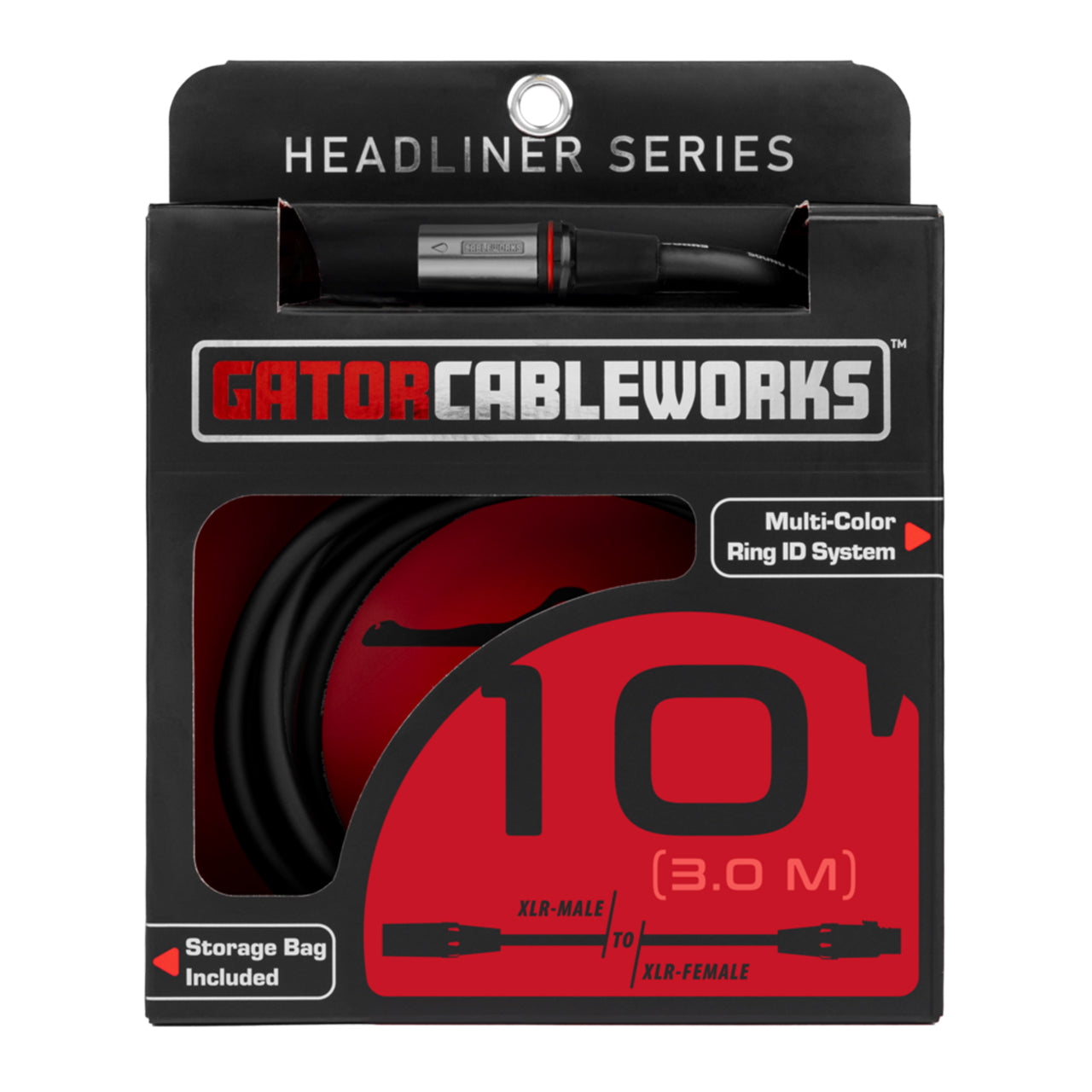 Gator Cableworks Headliner Series GCWH-XLR-10 10ft XLR Microphone Cable