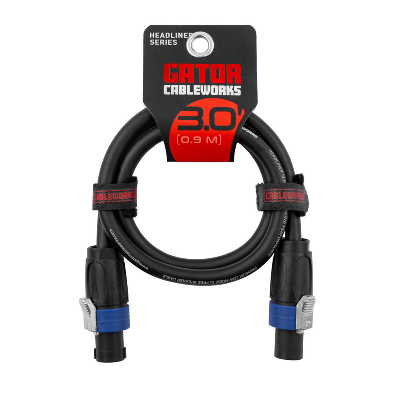 Gator Cableworks Headliner Series GCWH-SPK-03-2TL 3ft Twist Lock Connector Speaker Cable