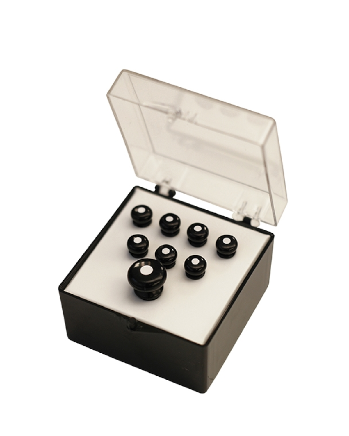 Used Martin Bridge And End Pin Set, Black With White Inlay