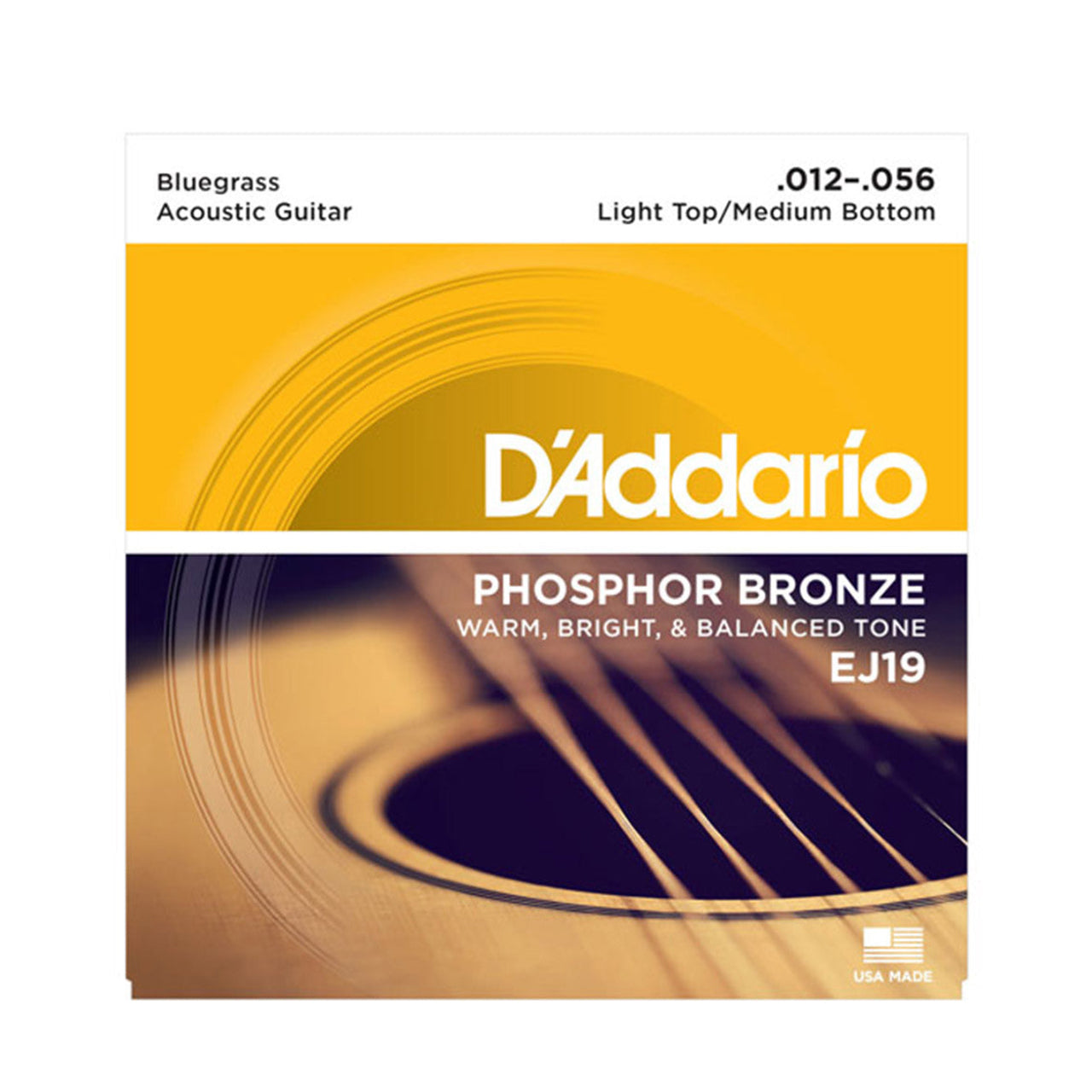 D'Addario EJ19 Phosphor Bronze, Bluegrass, 12-56