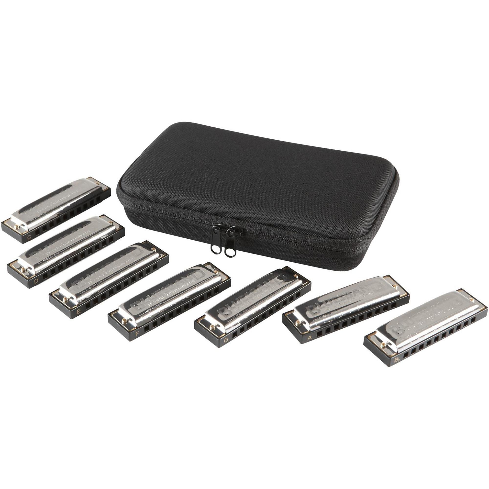 Used Hohner Blues Band 7-Piece Harmonica Set