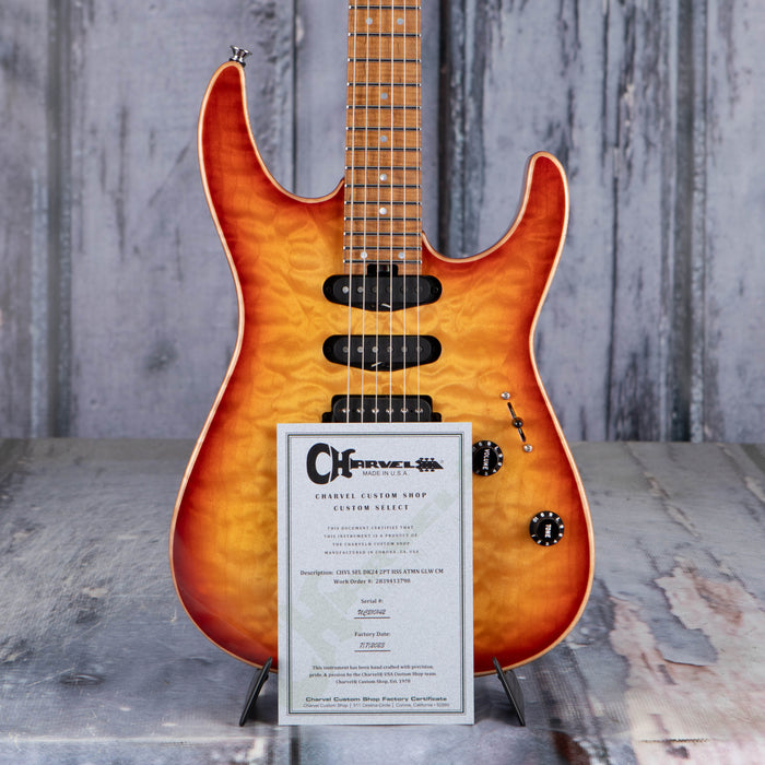 Charvel USA Select DK24 HSS 2PT CM QM, Autumn Glow