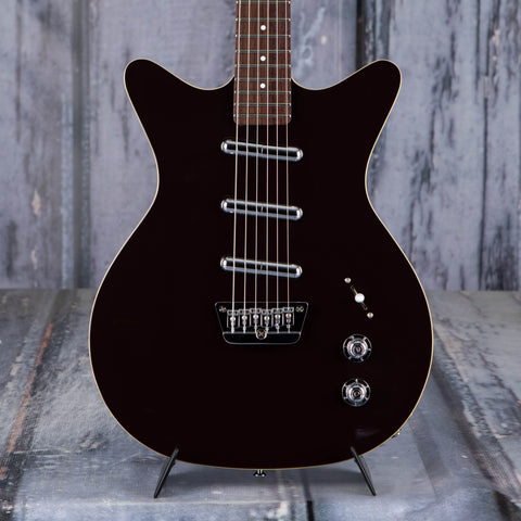 Danelectro '59 Triple Divine Electric Guitar, Dark Burgundy, front closeup