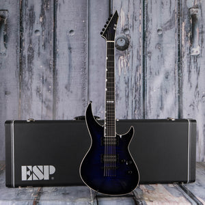 ESP E-II Horizon III Electric Guitar, Reindeer Blue, case