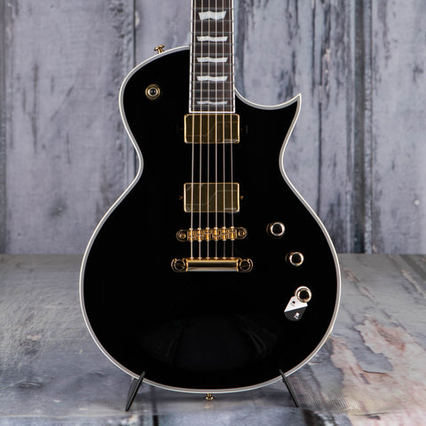 ESP LTD EC-1000 Fluence Electric Guitar, Black, front closeup
