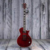 ESP LTD EC-1000QM Fluence Electric Guitar, See Thru Black Cherry, front