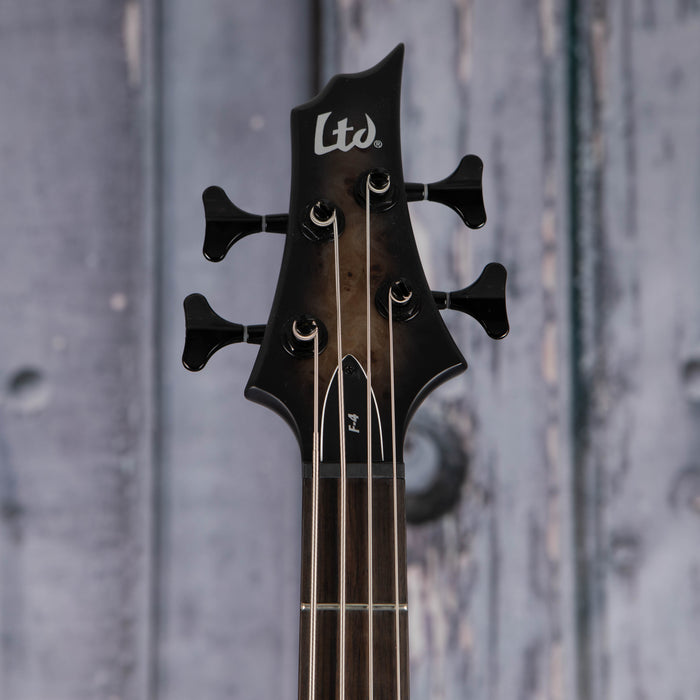 ESP LTD F-4 Ebony Bass, Charcoal Burst Satin