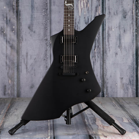 ESP LTD James Hetfield Signature Snakebyte Electric Guitar, Black Satin, front closeup