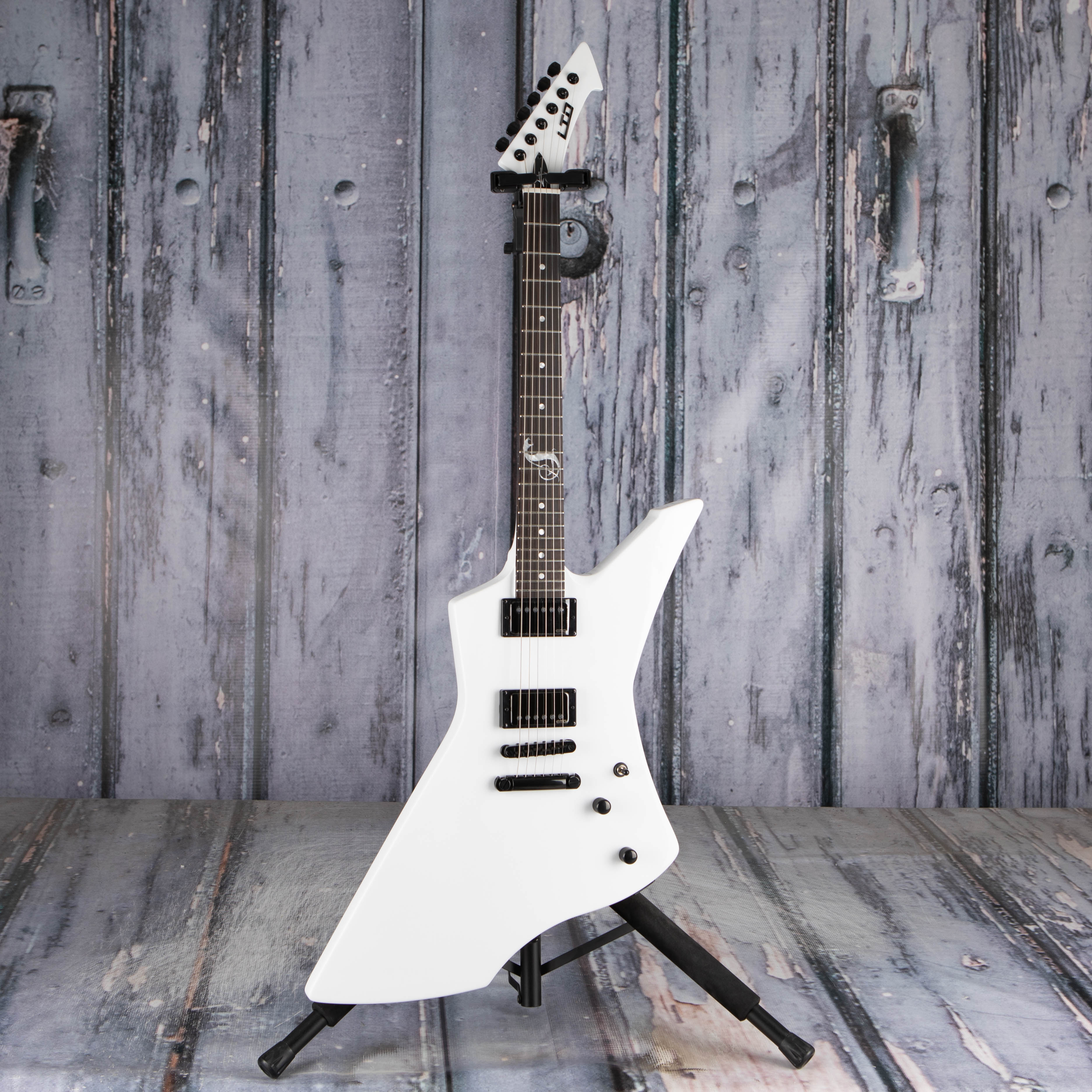 ESP LTD James Hetfield Signature Snakebyte Electric Guitar, Snow White, front