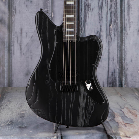 ESP LTD XJ-1 Hardtail Electric Guitar, Black Blast, front closeup