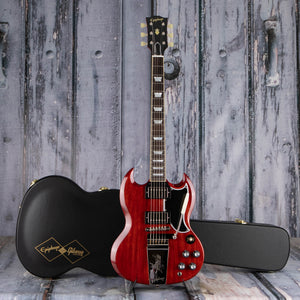 Epiphone 1964 SG Standard W/ Maestro Vibrola Reissue Electric Guitar, Cherry Red, case