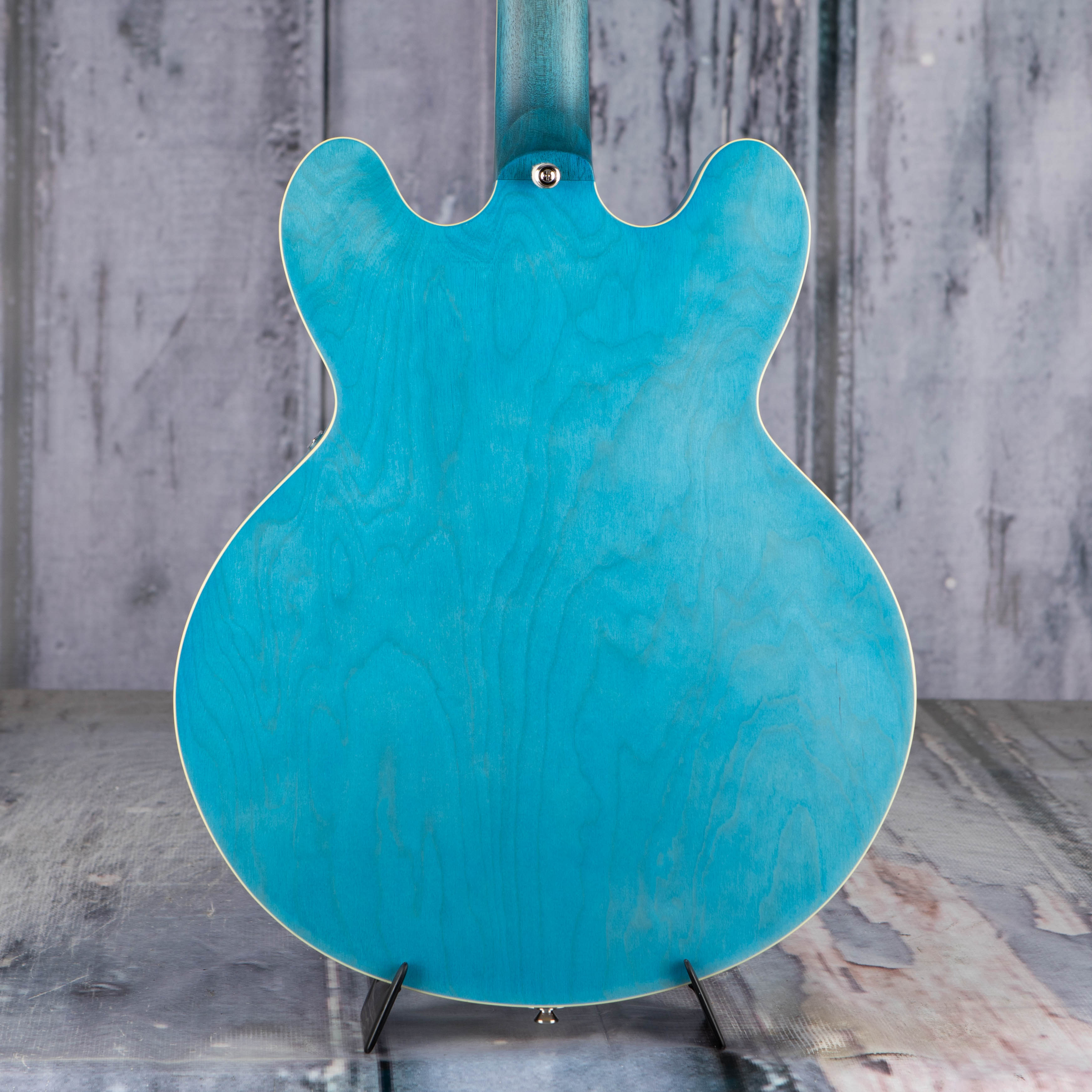 Epiphone Casino Worn Hollowbody Guitar, Worn Blue Denim, back closeup