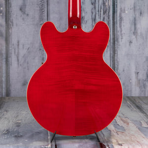 Epiphone ES-335 Figured Semi-Hollowbody Guitar, Cherry, back closeup
