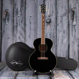Epiphone J-180 LS Acoustic/Electric Guitar, Ebony, case