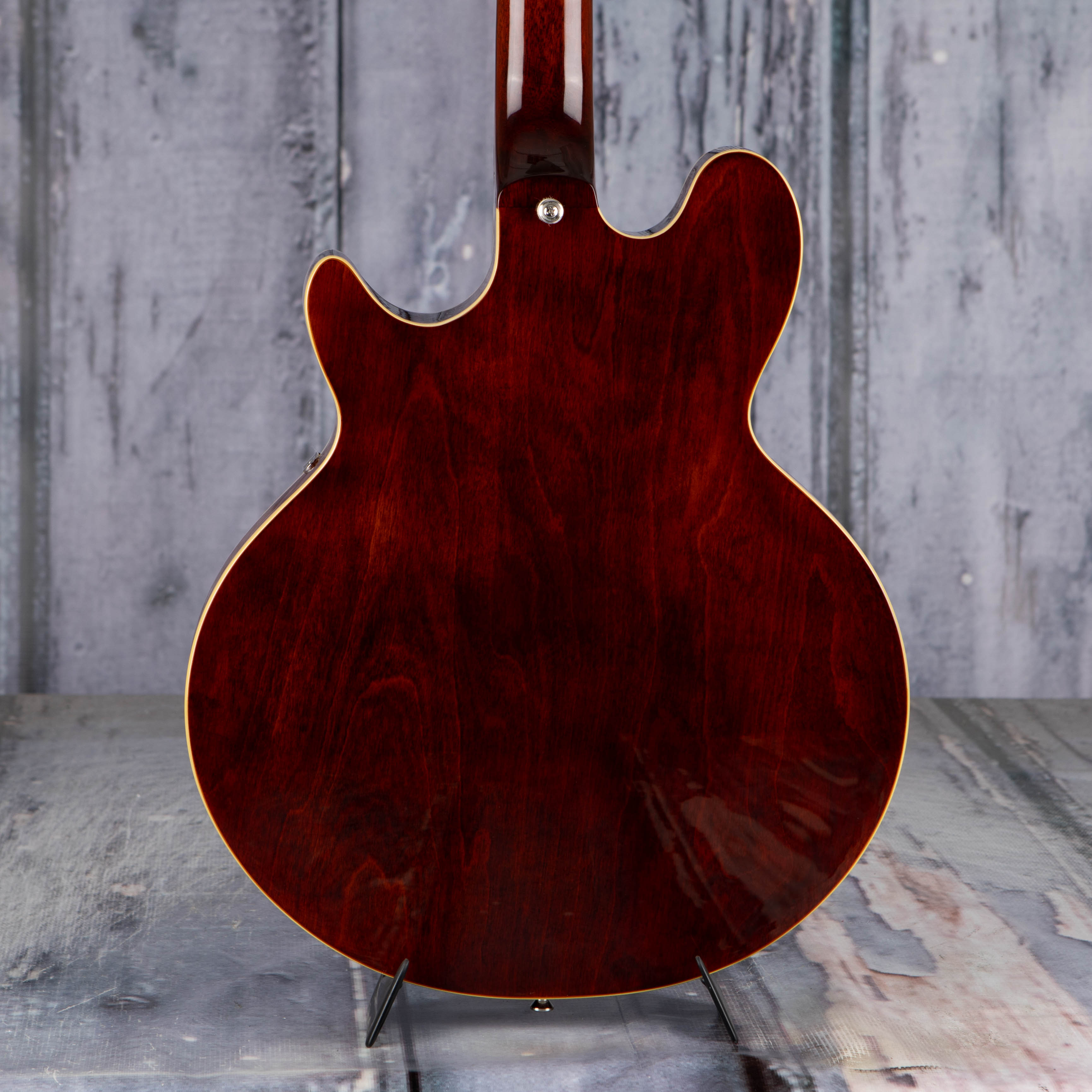 Epiphone Jack Casady Semi-Hollowbody Bass Guitar, Sparkling Burgundy, back closeup