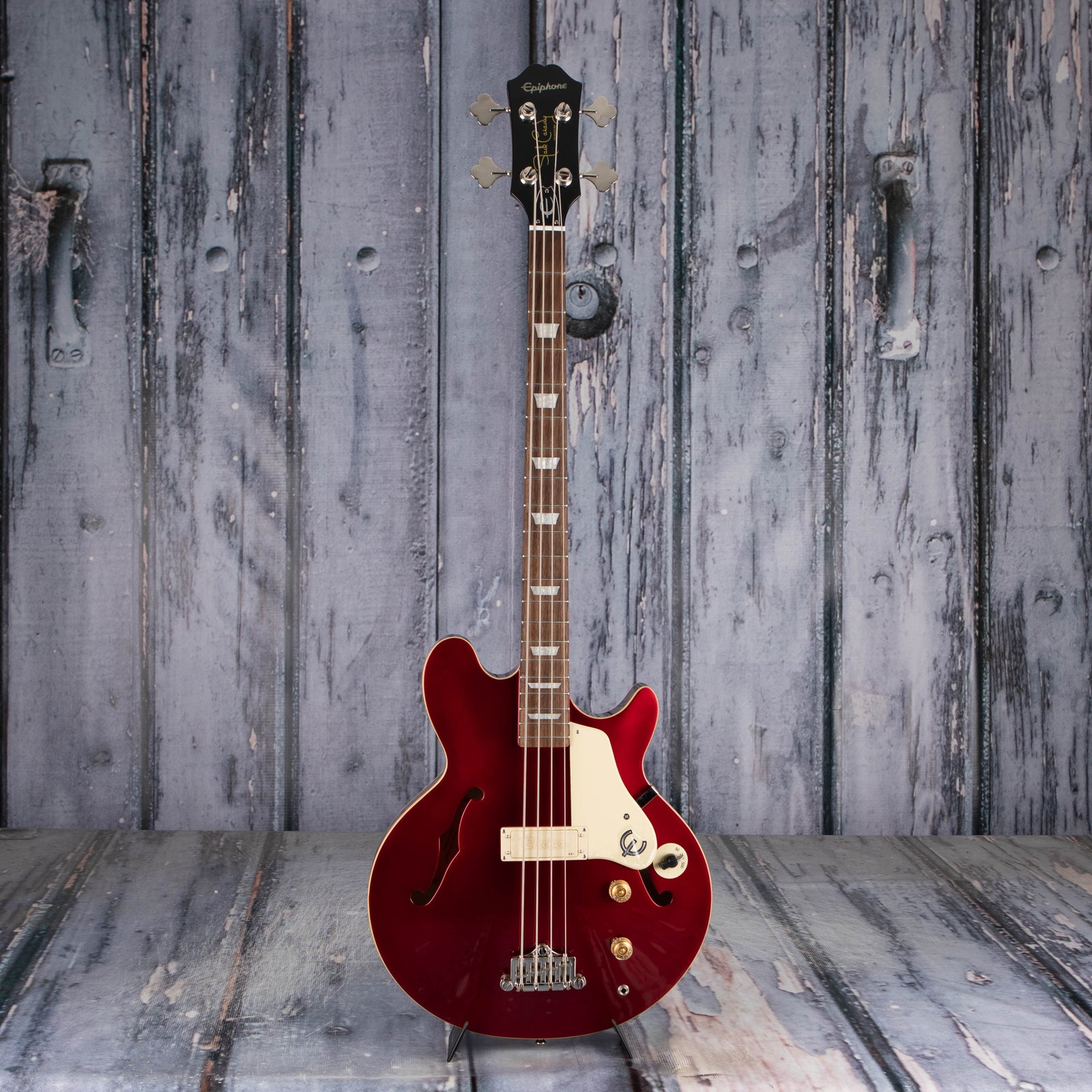 Epiphone Jack Casady SemiHollowbody Bass, Sparkling Burgundy For