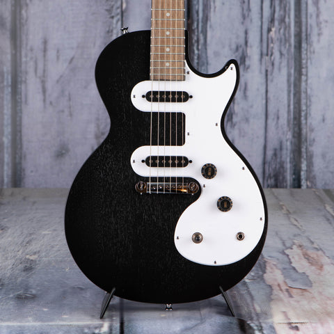 Epiphone Les Paul Melody Maker E1 Electric Guitar, Ebony, front closeup
