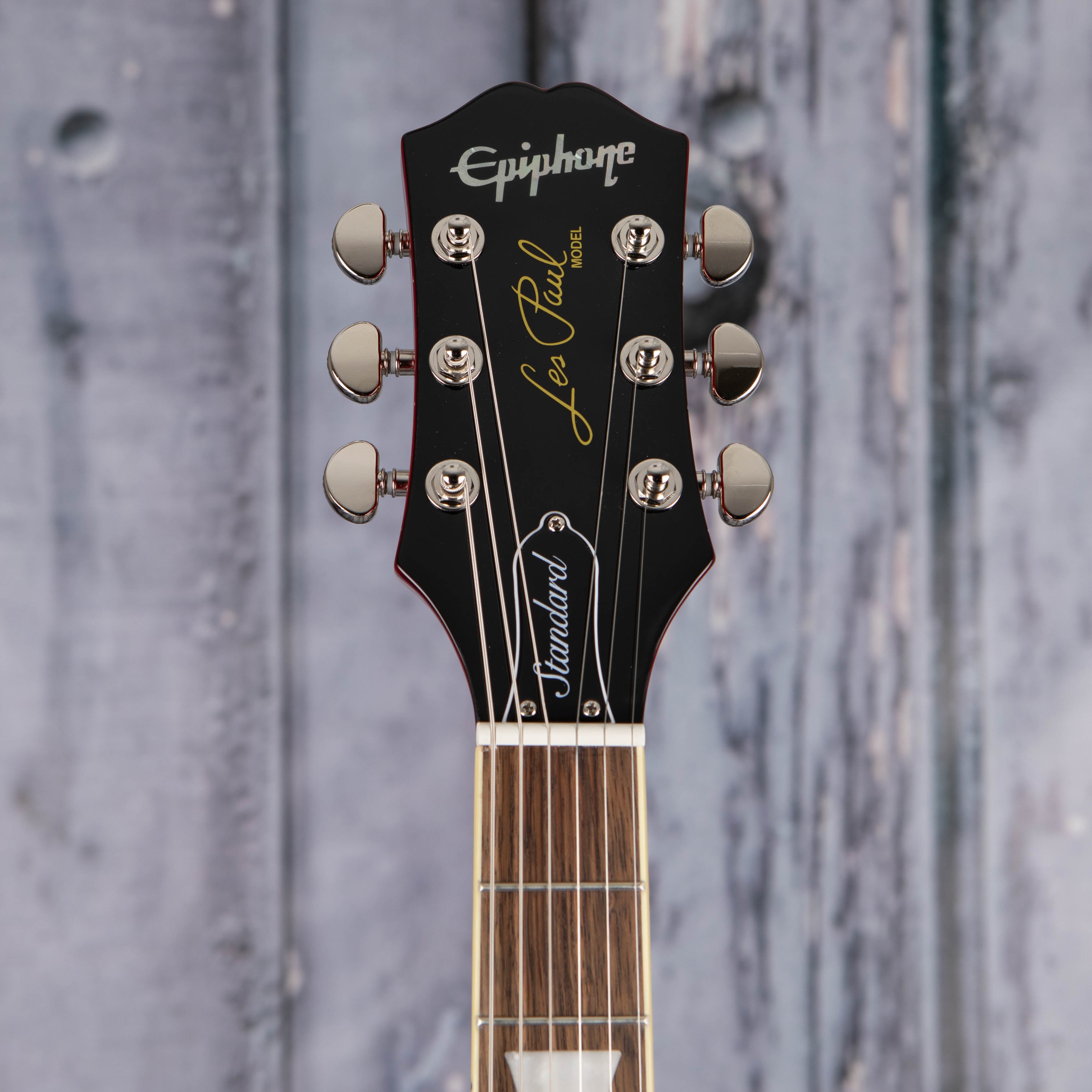 Epiphone Les Paul Standard 60s Figured Electric Guitar, Heritage Cherry Sunburst, front headstock