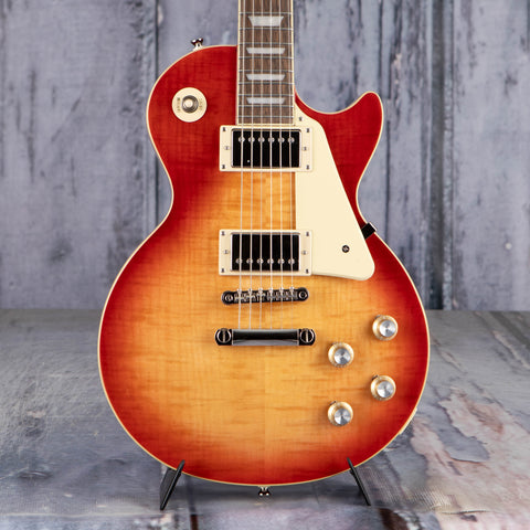 Epiphone Les Paul Standard 60s Figured Electric Guitar, Heritage Cherry Sunburst, front closeup