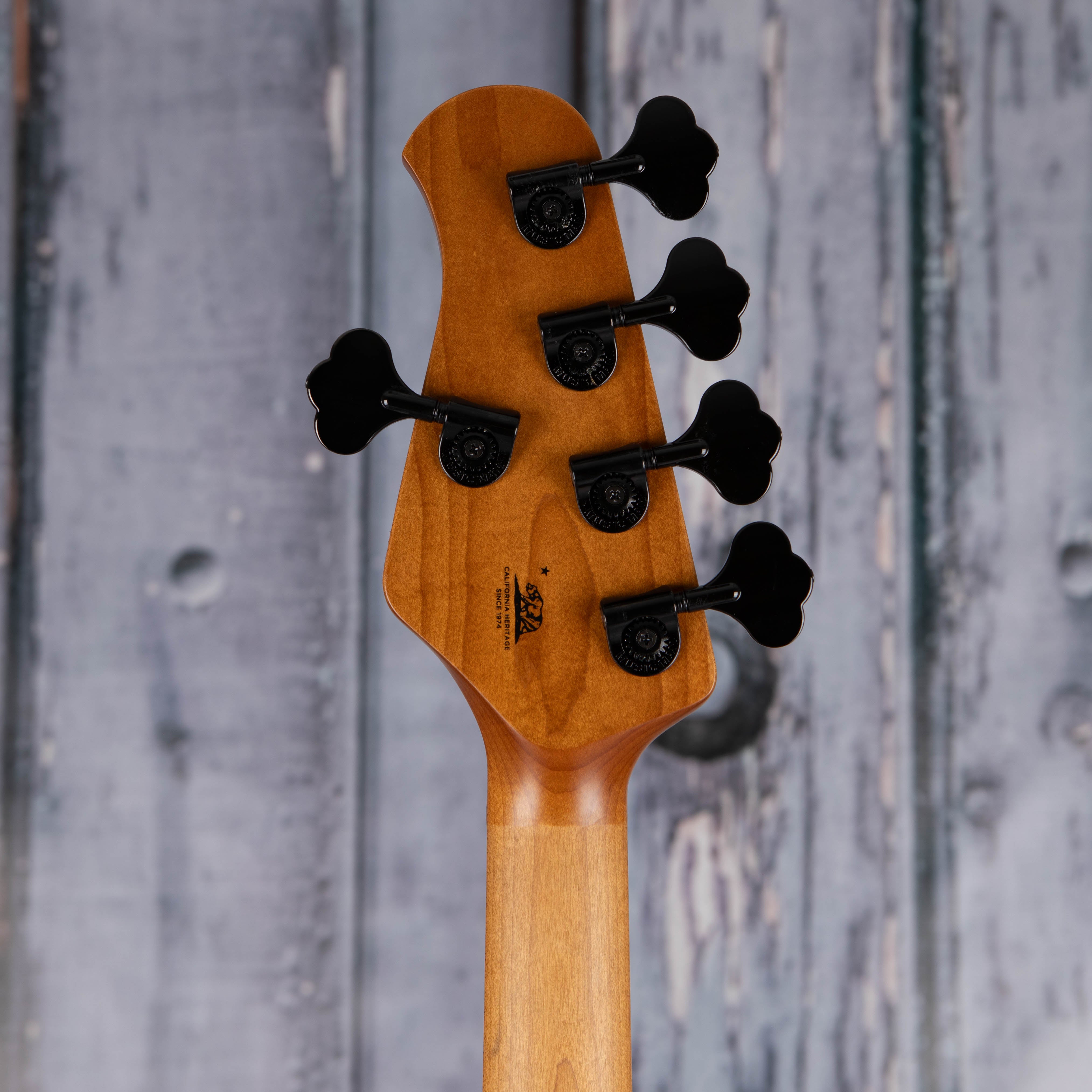 Ernie Ball Music Man StingRay Special 5 5-String Electric Bass Guitar, Black, back headstock