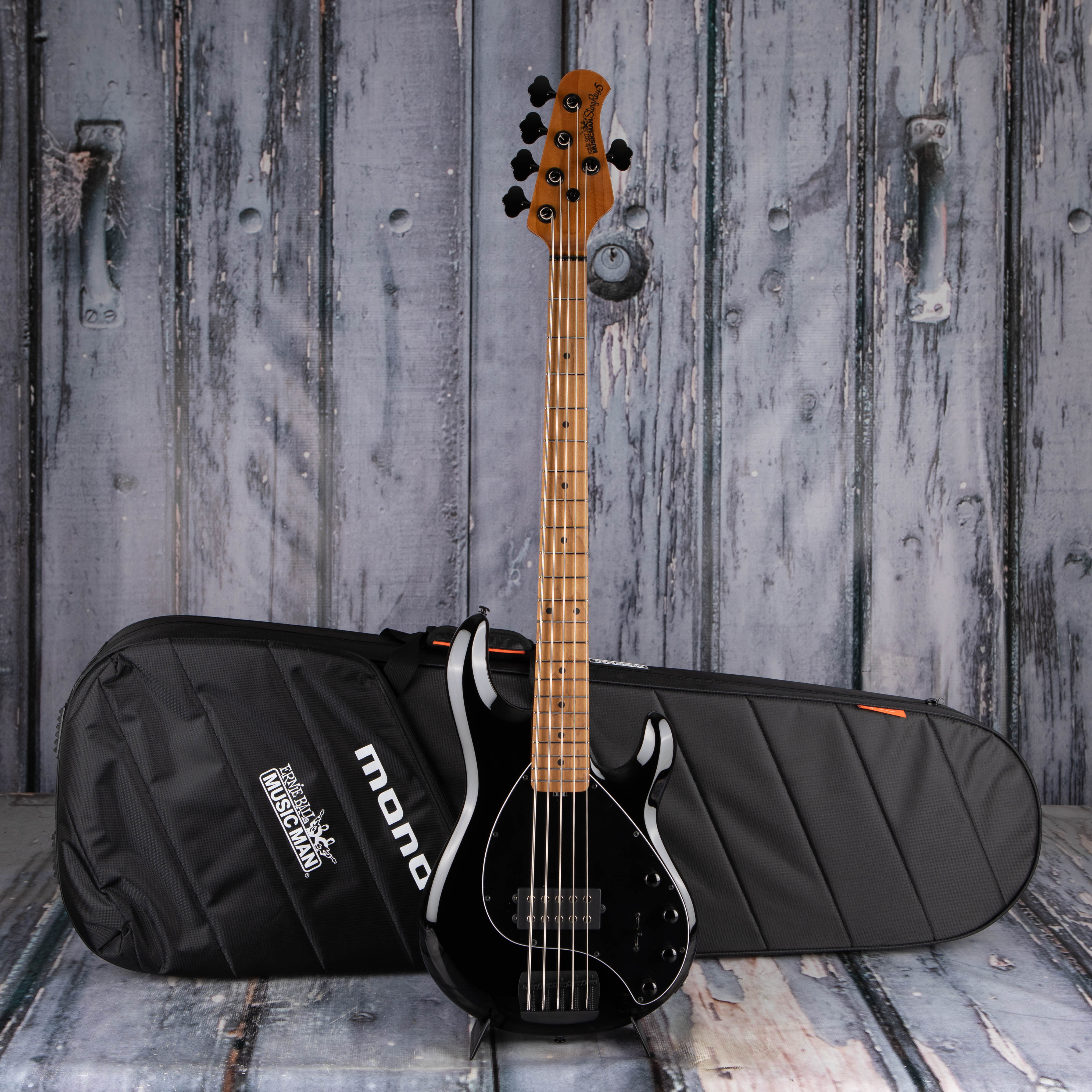 Ernie Ball Music Man StingRay Special 5 5-String Electric Bass Guitar, Black, case