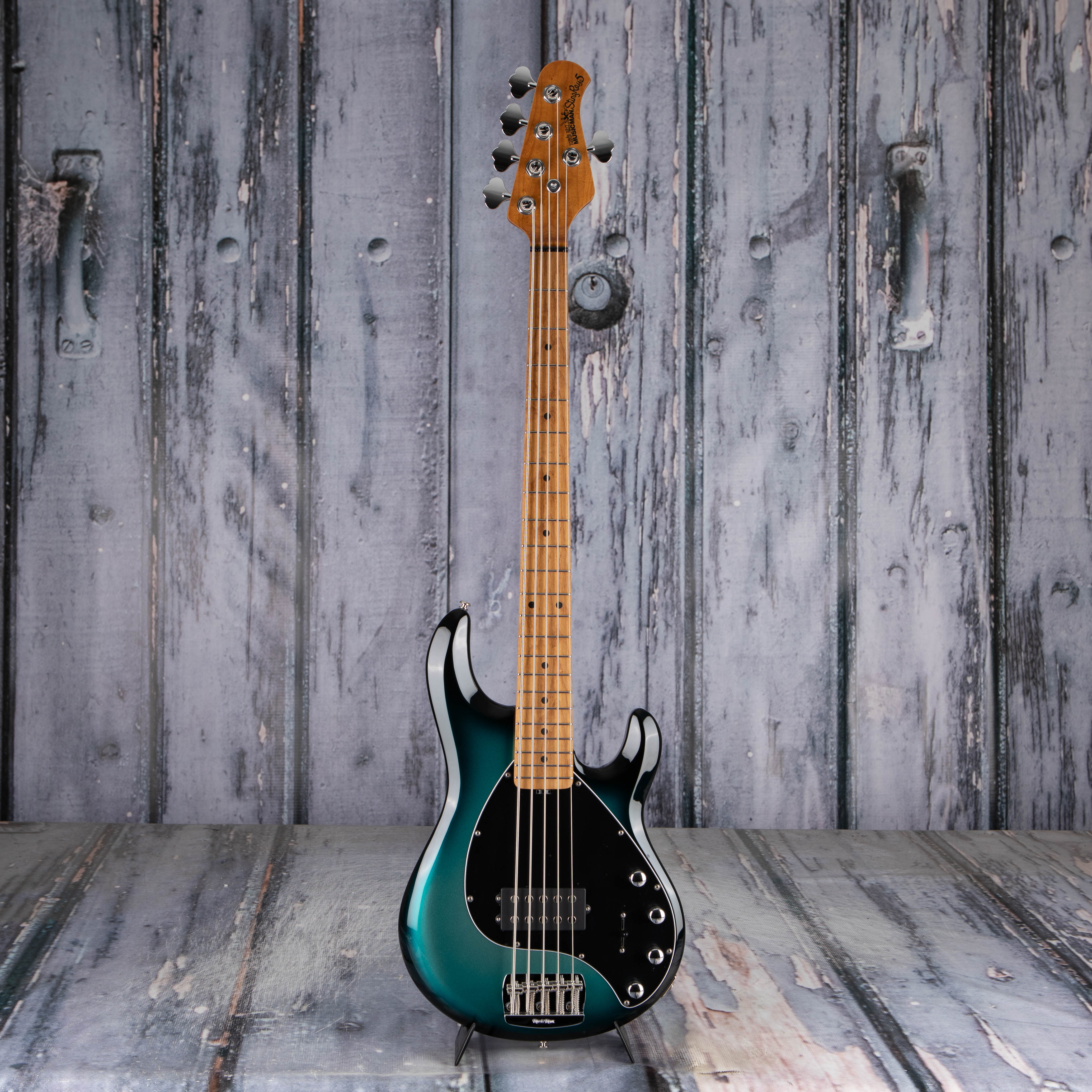 Ernie Ball Music Man StingRay Special 5 5-String Electric Bass Guitar, Frost Green Pearl, front