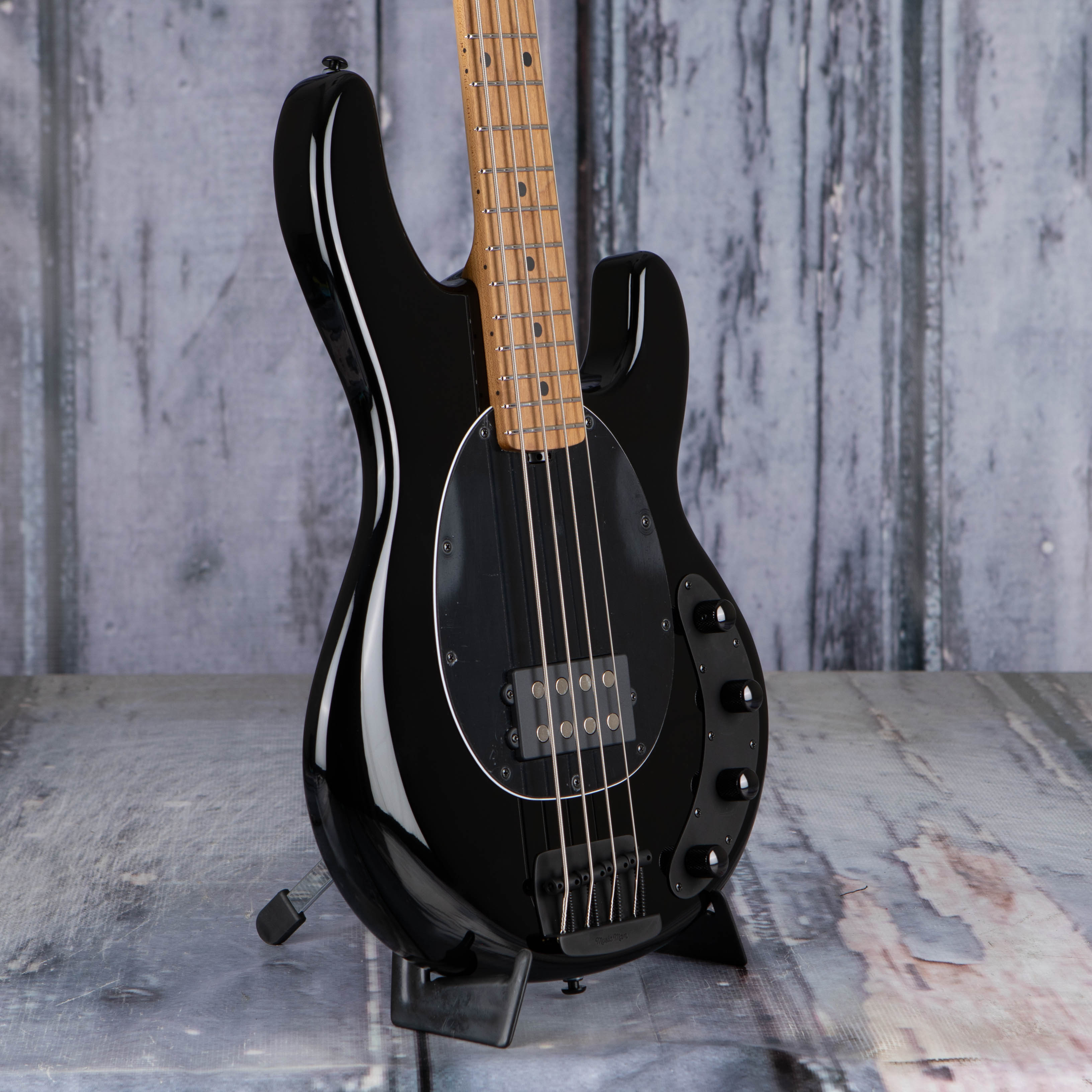 Ernie Ball Music Man StingRay Special Bass Guitar, Black, angle